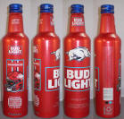 Bud Light NCAA Arkansas Razorbacks Aluminum Bottle