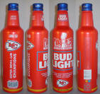 Bud Light  NFL 2023 Kansas City Chiefs Aluminum Bottle