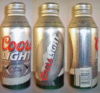 Coors Light NFL Aluminum Bottle