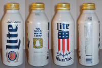 Miller Lite Flag/Summer Snap Aluminum Bottle