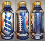 Miller Lite NFL12 Aluminum Bottle